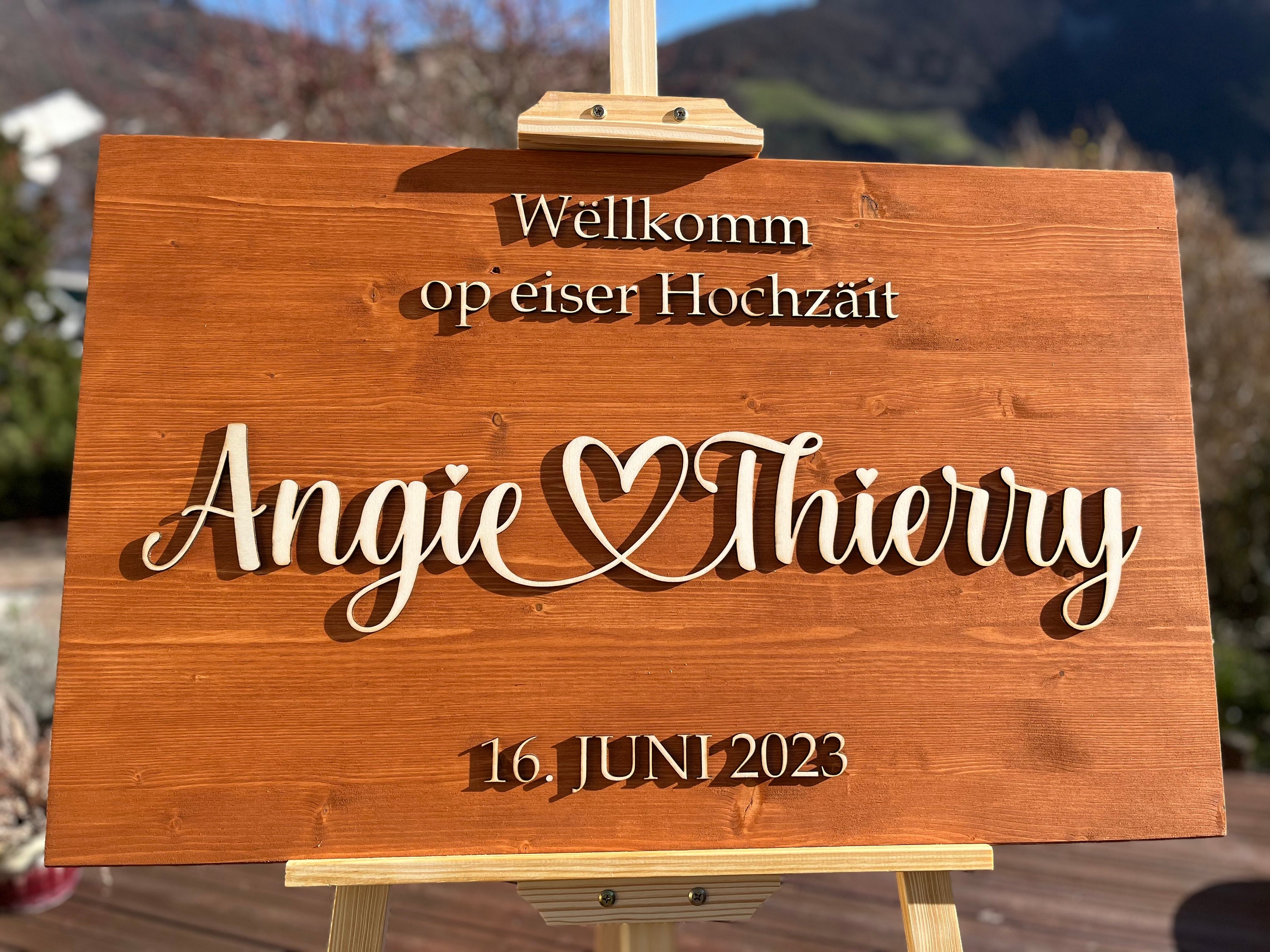 Hochzeits-Willkommensschild Ständer Gold - Verstellbarer Staffelei Ständer Für Schilder