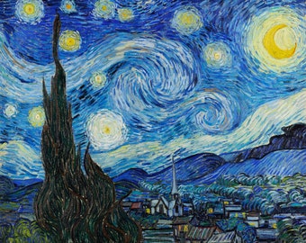 Starry Night by Vincent Van Gogh | digital download | classic vintage painting | Instant Download van Gogh Print | Wall Decor | Fine Art