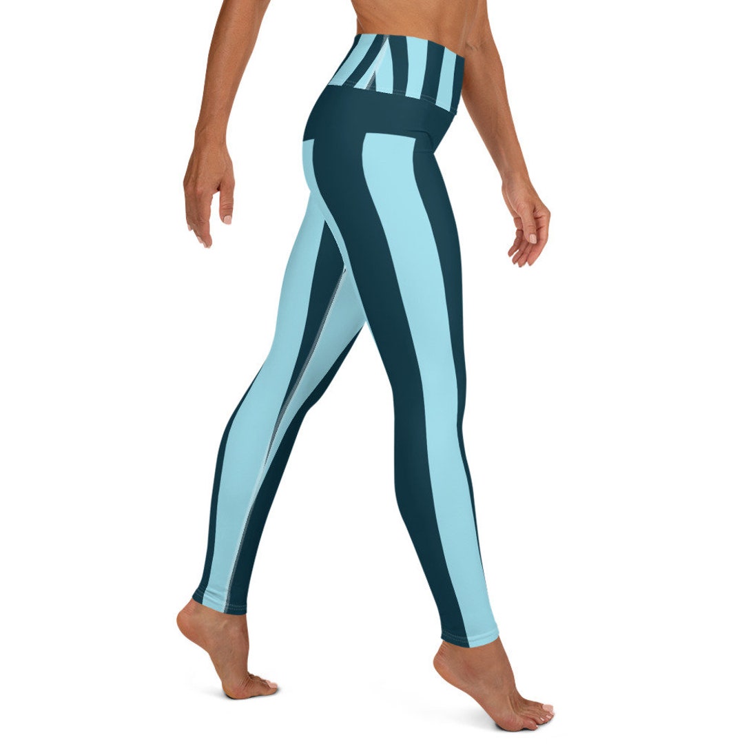 Striped Yoga Leggingsstriped Yoga Pants Womens High Waist Etsy