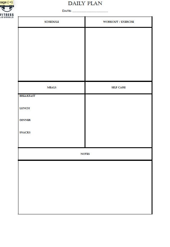 Printable [PRINTER FRIENDLY] [11 PAGE] A4 Workout Log / Fitness Diary ...
