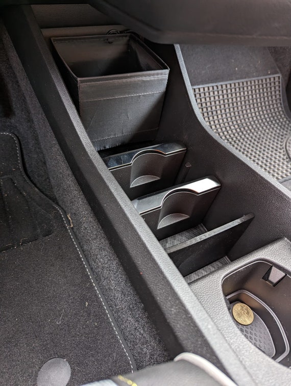 BIXUAN Console centrale compatible avec Renault Megane E-Tech 2022-2023 2024 - Boîte de rangement avec tapis antidérapant - Compartiment de rangement - Accessoires - Accoudoir central - Boîte à gants