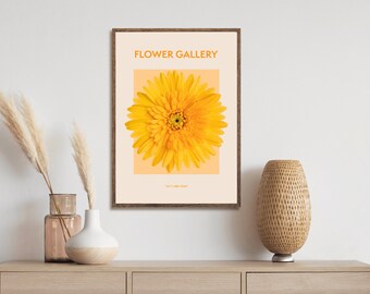 Yellow Flower Gallery Printable Wall Art, DIGITAL DOWNLOAD