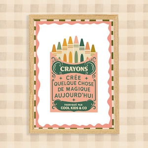 Crayons Magiques | Affiche Murale Imprimable | Décoration Chambre Enfant & Bébé | Salle de Jeux | Art Mural Digital