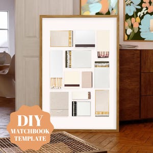 Matchbook Template Custom Matchboks Print, Blank Matchbook Template Custom Matchbook Digital Download, DIY Matchbox Poster, Anniversary Gift