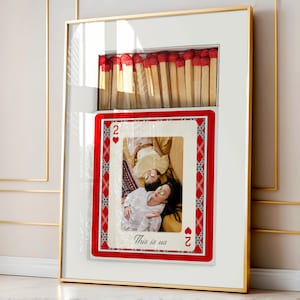 Impression de cartes à jouer personnalisées, art mural tendance, cadeau meilleur ami pour elle, cadeau d'anniversaire de petit ami, impression photo personnalisée, pochette d'allumettes personnalisées