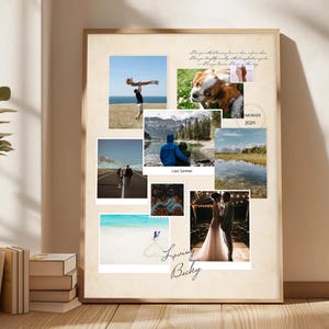 Custom Polaroid Frame Anniversary Template | 1 Year Anniversary Gift for Boyfriend and Girlfriend Best Friend Gift Printable Corjl Template