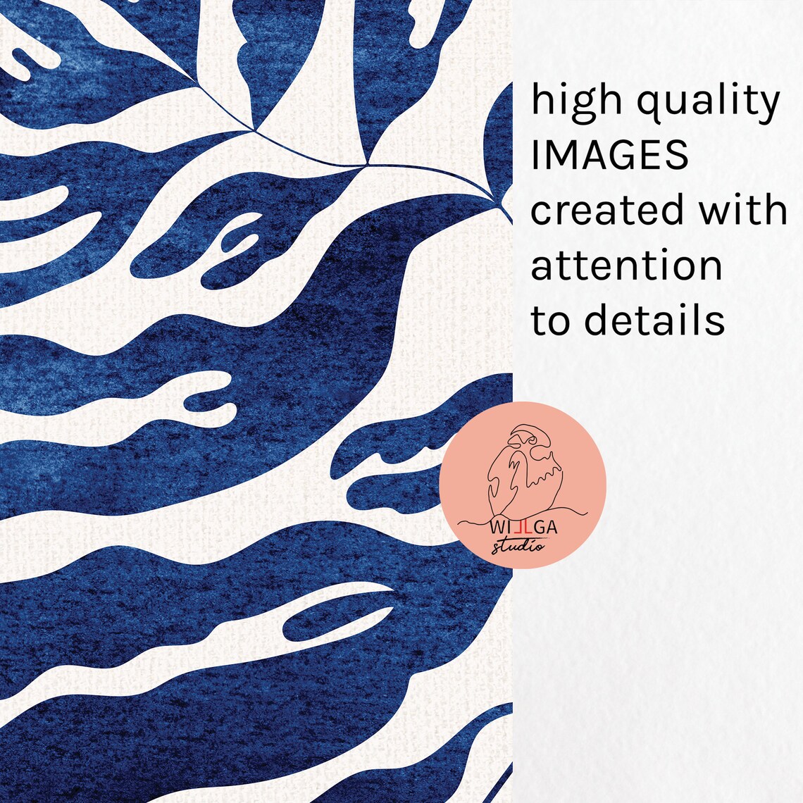 Navy Blue Wall Art Wall Set of 20 Prints Coastal Wall Art Boho Beachy