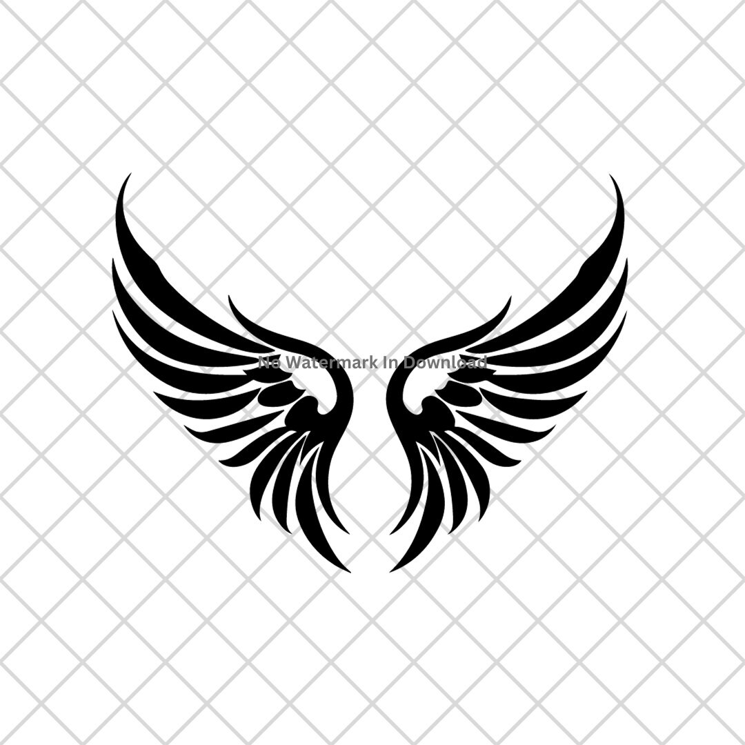 Angel Wings SVG Angel Wing Cut File Angel Wings PNG Digital Etsy UK