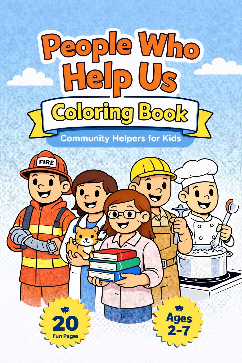 Community Helpers Coloring Book for Kids | People Who Help Us | Ages 2 ...
