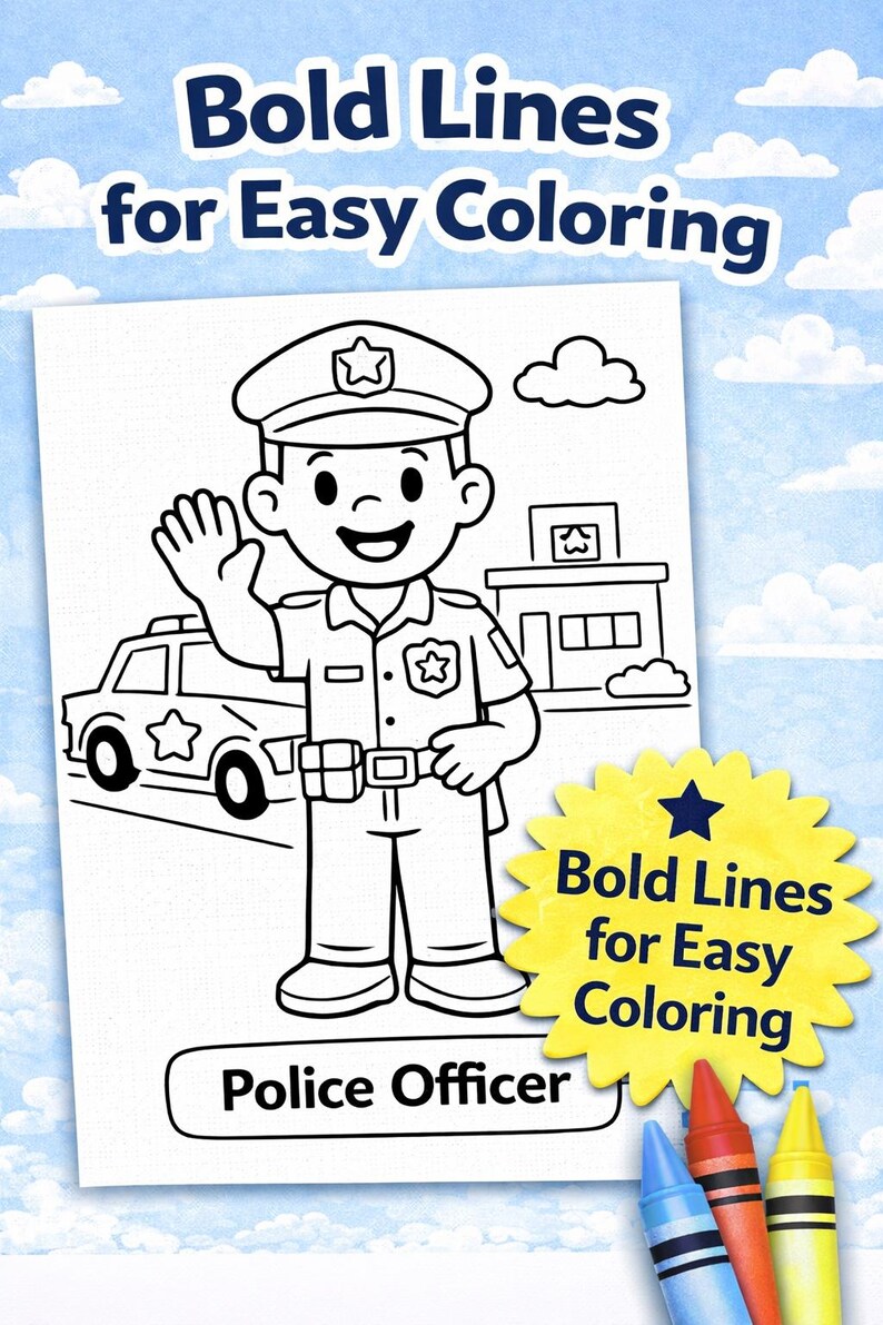 Community Helpers Coloring Book for Kids | People Who Help Us | Ages 2 ...