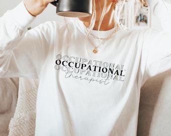 Terapia occupazionale Comfort Colors® Camicia OT a maniche lunghe Terapista occupazionale Maglione Terapista Laureato Regalo Camicia COTA OTA pediatrica