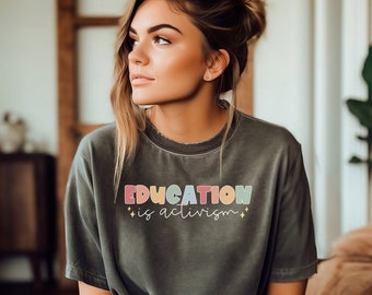 Utbildning är aktivism social rättvisa klistermärke lärarklistermärke aktivist feministisk utbildning gåva utbildningsstöd vinyl vattenflaskklistermärke