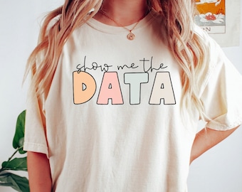Camicia Comfort Colors® BCBA ABA Camicia Retro Data Science Camicia dati divertente Analista dati Regalo Scienziato dati divertente Tee Analista del comportamento ABA
