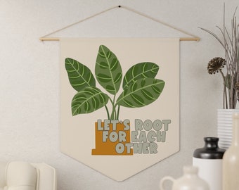 Mettiamoci alla radice l'uno per l'altro Gagliardetto da muro Sii gentile boho Arredamento per l'aula Decorazione vegetale Arte della parete terapeutica Gagliardetto per consulente scolastico Insegnante Wall Art