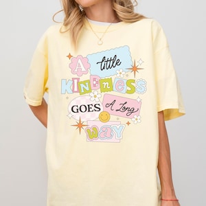 Escolha a bondade conforto cores®Camisa retro professor camisa afirmação positiva camiseta mãe bondade camisa gráfica y2k um pouco de bondade longa