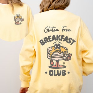 Gluten Free Breakfast Club Aesthetic Bohemian Retro Vintage Comfort Colors® Sweatshirt Oversized Graphic Sweatshirt Hippie Boho Graphic GF