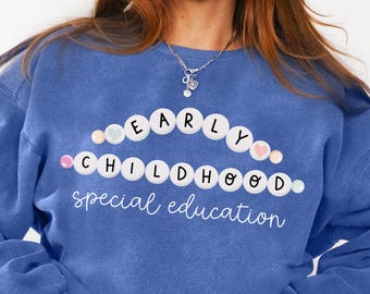 Sudadera ECSE de Educación Infantil Comfort Colors®, Vibraciones de Educación Infantil, Escuadrón de Educación Infantil, Regalo para Maestros de Niños Pequeños