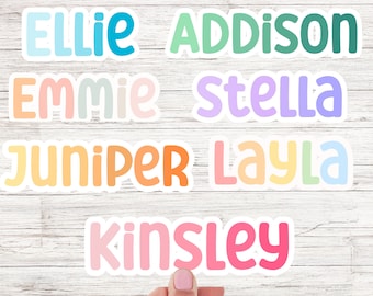 Personalized Name Sticker Teachers Kids Water Bottle Stickers Cute Stickers Laptop Sticker Decal Sticker Planner Sticker Vinyl Sticker