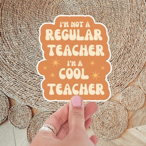 Cool Teacher, Teacher, Special Education Sticker, Special Ed Teacher Gift, Clear Vinyl Sticker, Sticker for Water Bottle, Laptop Sticker