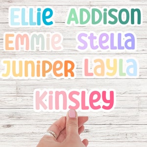 Personalized Name Sticker Teachers Kids Water Bottle Stickers Cute Stickers Laptop Sticker Decal Sticker Planner Sticker Vinyl Sticker