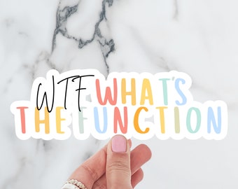 What's the function,Special Education Sticker, Special Ed Teacher Gift, Clear Vinyl Sticker, Sticker for Water Bottle, Laptop Sticker