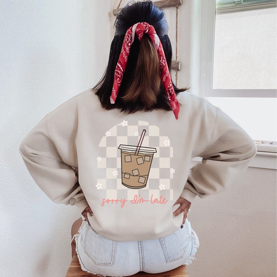 Coffee Sweatshirt Iced Coffee Shirt Trendy Coffee T-Shirt Coffee Lover Addict Gift for Coffee Lover Sweater Custom Coffee Sweatshirt