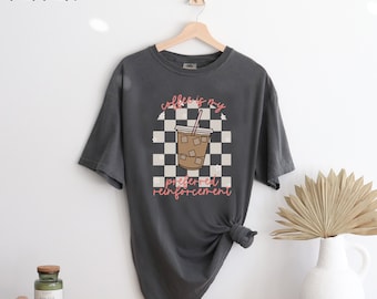 Comfort Colors BCBA ABA Behavior Therapy T-Shirt Therapy Special Ed Teacher gift Tee Shirt Autism Coffee Reinforcement Humor Cursive Retro