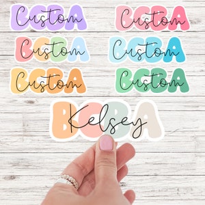 BCBA Custom Name Sticker Personalized Behavior Analyst Gift Behavior Therapist Name Sticker Decal Vinyl Sticker Graduation Gift