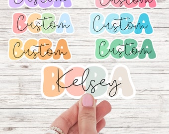 BCBA Custom Name Sticker Personalized Behavior Analyst Gift Behavior Therapist Name Sticker Decal Vinyl Sticker Graduation Gift
