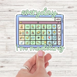 Speech Therapy Sticker AAC Device Sticker Speech Therapist SLP Sticker Communication Device SLP Gift Core Vocabulary Everyday I&#39;m Modeling