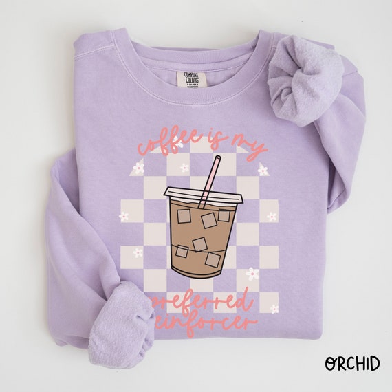 Comfort Colors BCBA ABA Behavior Therapy Sweatshirt Therapy Special Ed Teacher gift Crewneck Autism Coffee Reinforcement Humor Cursive Retro