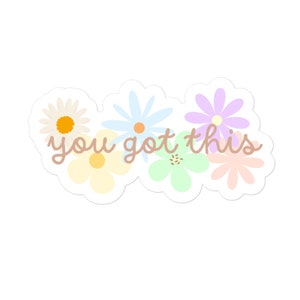 You Got This、特別教育ステッカー、特別教育教師へのギフト、透明ビニールステッカー、ウォーターボトル用ステッカー、ラップトップステッカー