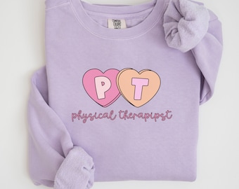 Physiotherapie Komfort Colors® Sweatshirt Physiotherapeut DPT graduierte Geschenk PT Doktor Studenten Physiotherapie Rundhalsausschnitt niedliche PT Geschenke