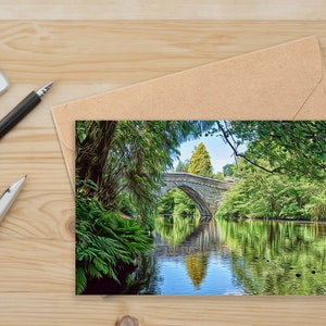 Biglietto d'auguri A5 Peak District / Biglietto d'auguri vuoto / Paesaggio inglese / Tutte le occasioni / Biglietto di compleanno / Ponte di pietra / Paesaggio da favola
