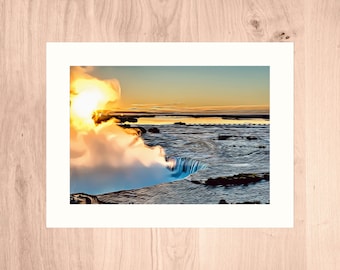 Niagara Falls print | Sunrise at Niagara art print | Unique Niagara Falls art | Niagara Falls wall art