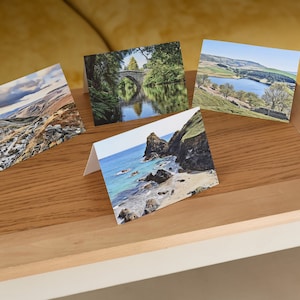 Cartes de voeux A5 paysage | Cartes Peak District | Cartes vierges | Carte de plage | Cartes artistiques | Collines | Eau | Nature | Campagne anglaise