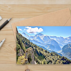 de voeux de paysage | Carte vierge | Paysage alpin suisse | carte nature | Carte de la montagne de la Jungfrau | Toutes les cartes d'occasion | Alpes suisses