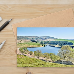 Peak District Card, English Countryside Greeting Card, Nature Landscape Blank Card, Peak District UK, Card for Outdoor Enthusiast, Mini-Art
