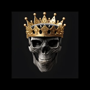 AI Generated Download, AI Art, Digital File, Royal Skull