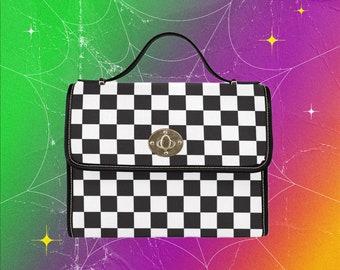Cute Gothic Ghost Crossbody | Spooky Shoulder Bag | Goth Style Handbag | Halloween Fashion | Black Purse | Vegan Purse | Emo Purse
