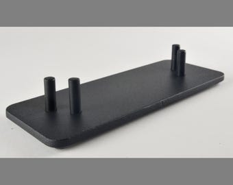 Four Post Glass Art Panel Display. made in USA