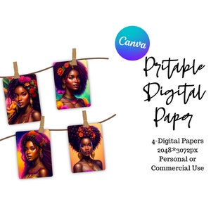 Digital Paper|African American|Black History|Instant Download|Print on Demand|Journals|Covers|Artwork|Personal or Limited Commercial Use
