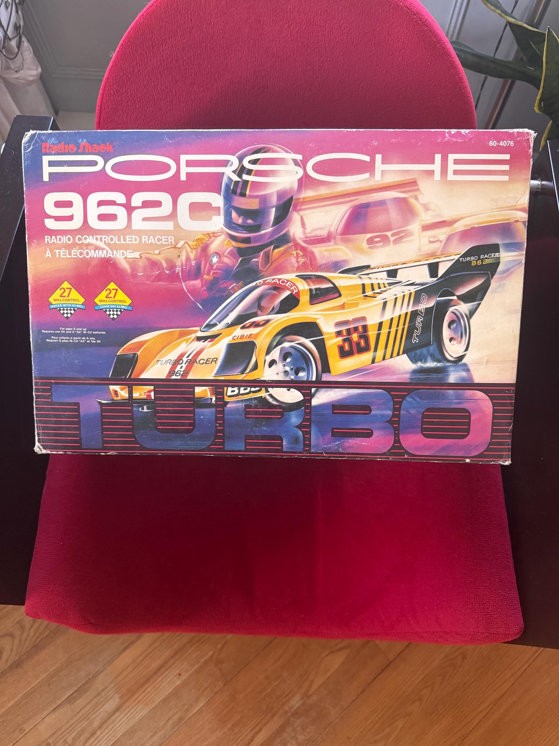 Vintage Radio Shack Porsche Turbo 962C RC Remote Controlled Car