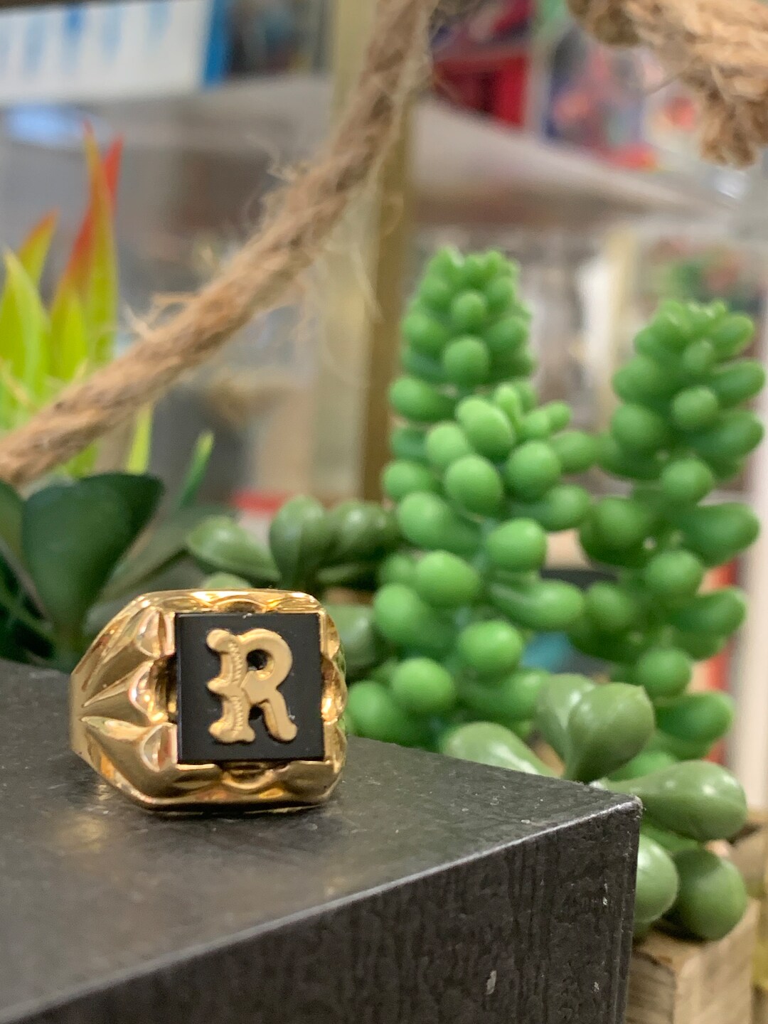 Initial R Ring 10k Gf Etsy