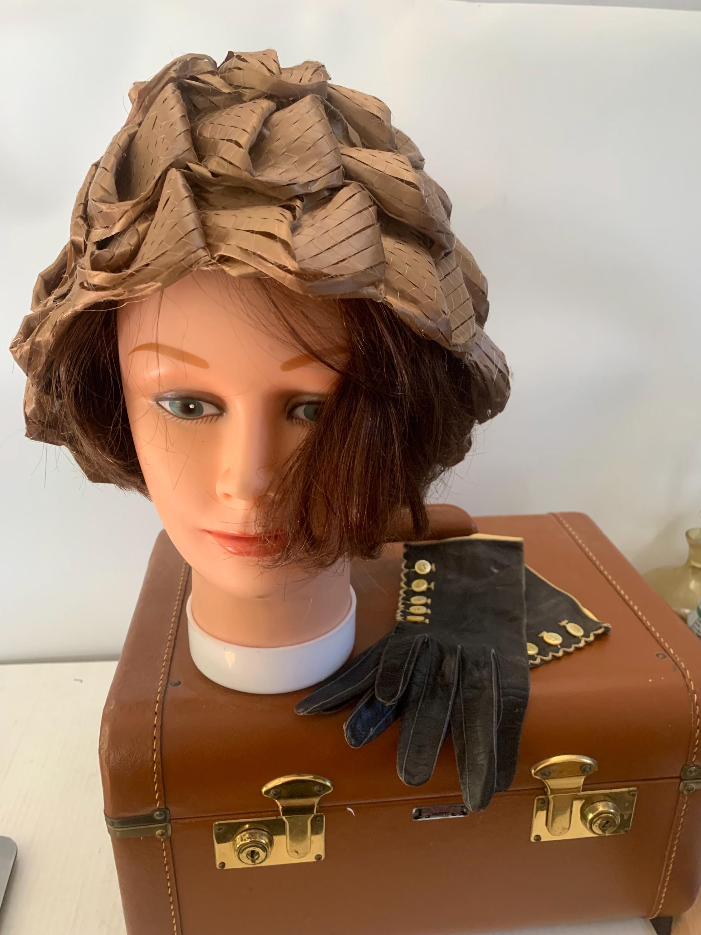 Marchen☆French raffia cloche hat Vintage Raffia Cloche Hat 1930-40, Hat, Vintage Millinery