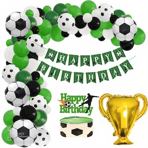 Calcio compleanno tovaglia usa e getta festa di calcio stoviglie usa e  getta set bambini ragazzi buon calcio festa di compleanno forniture -  AliExpress