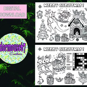 Aussie Christmas Coloring Page,Christmas Printable,Christmas Games,Christmas Activities,Australian Christmas,Christmas placemat