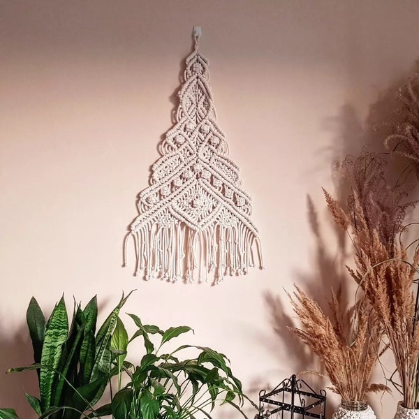 Macrame Christmas Tree, Gift for Holidays, Custom Xmas Tree, Home Decor, Boho