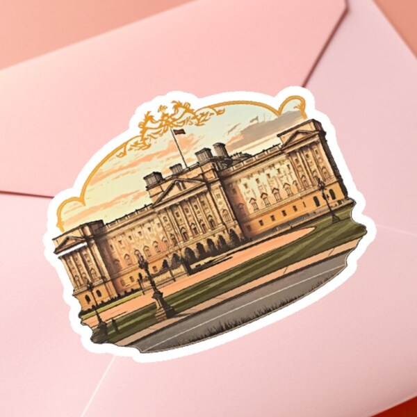 Buckingham Palace in London England Die-Cut Sticker | Travel Sticker | Laptop Sticker | Water Bottle Sticker | Car Sticker | Phone Sticker