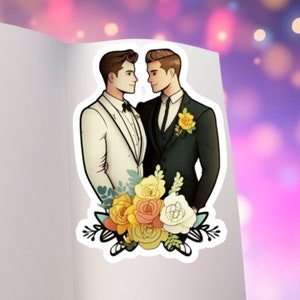 Pegatinas personalizadas de boda del mismo sexo, pegatina de boda